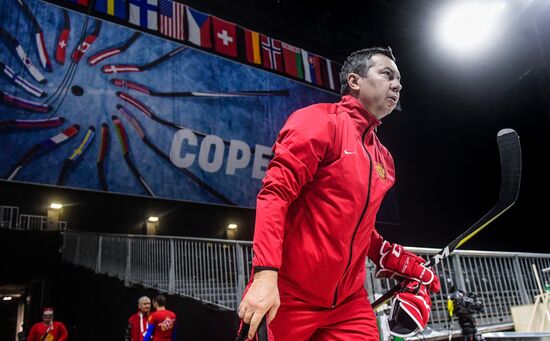 Ice hockey. World Championships. Russian national team's training session