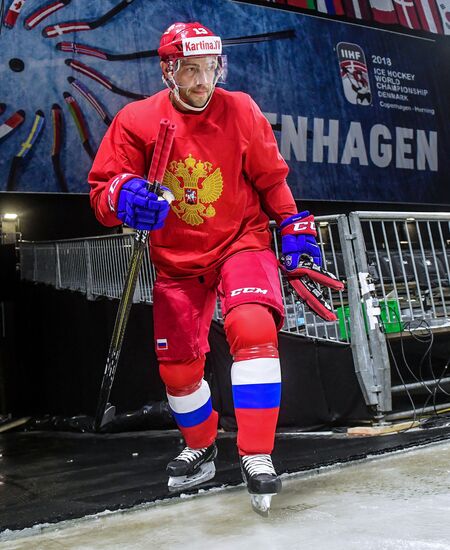 Ice hockey. World Championships. Russian national team's training session