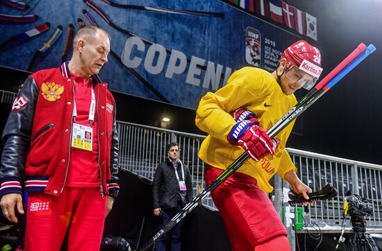 Ice hockey. World Championships. Russian national team's training session