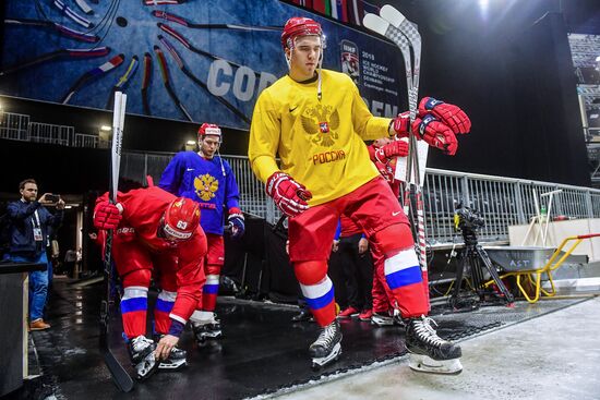 Ice hockey. World Championships. Russian national team's training session