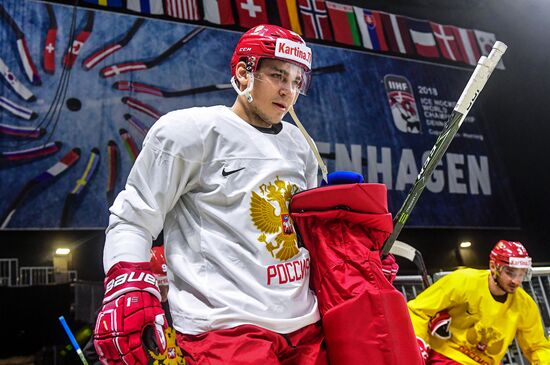 Ice hockey. World Championships. Russian national team's training session