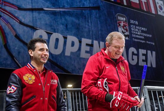 Ice hockey. World Championships. Russian national team's training session