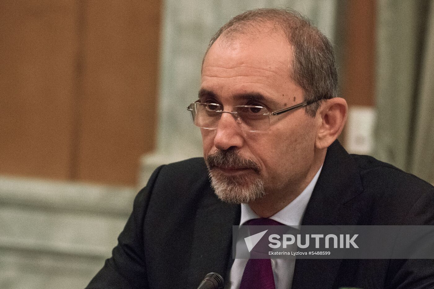 Russian Foreign Minister Sergei Lavrov meets with his counterpart from Hashemite Kingdom of Jordan Ayman Safadi