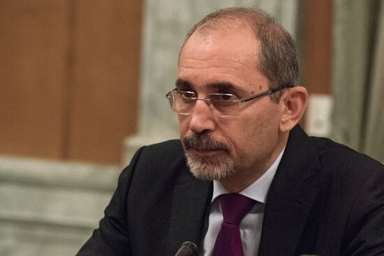 Russian Foreign Minister Sergei Lavrov meets with his counterpart from Hashemite Kingdom of Jordan Ayman Safadi