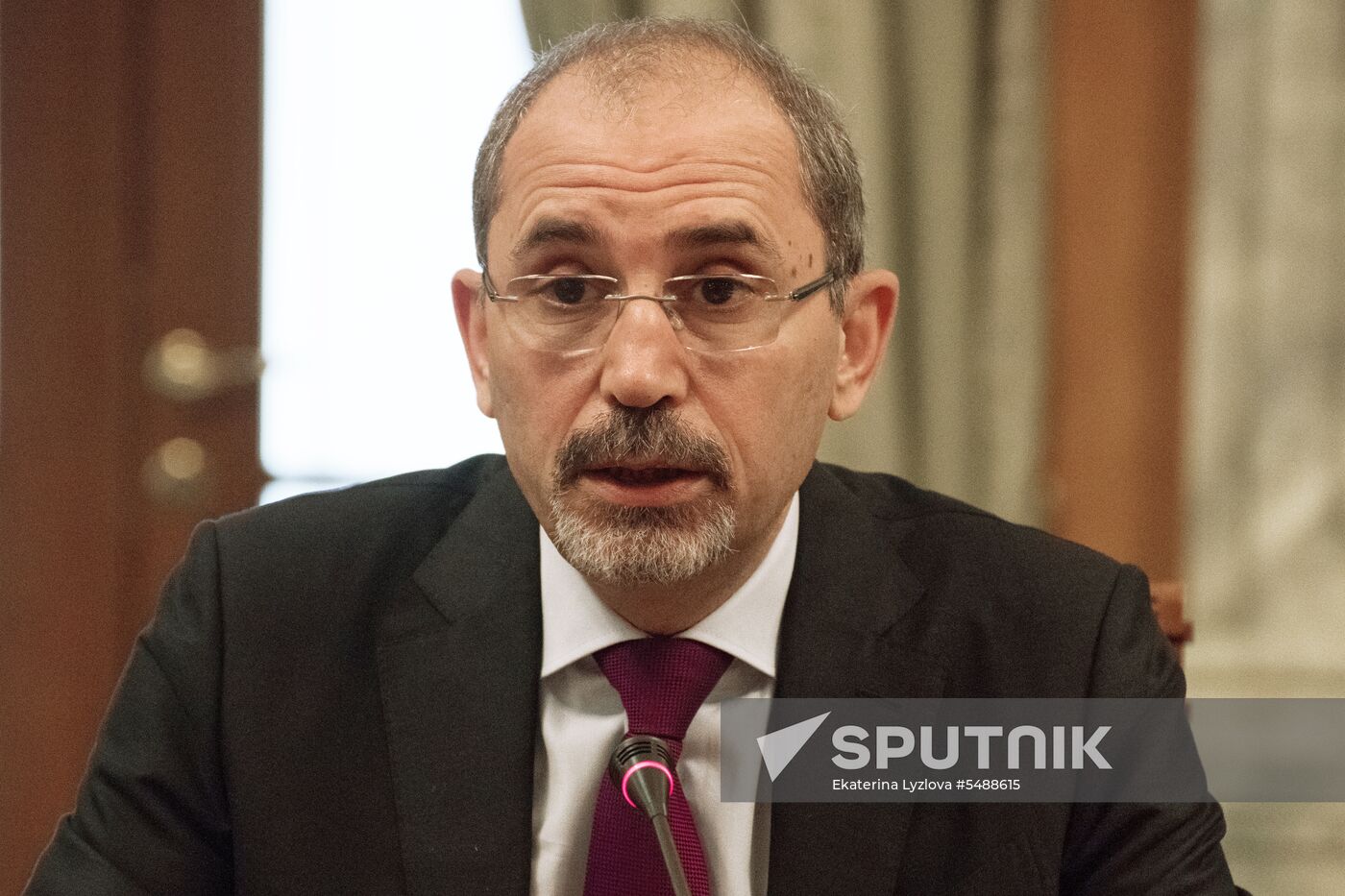 Russian Foreign Minister Sergei Lavrov meets with his counterpart from Hashemite Kingdom of Jordan Ayman Safadi