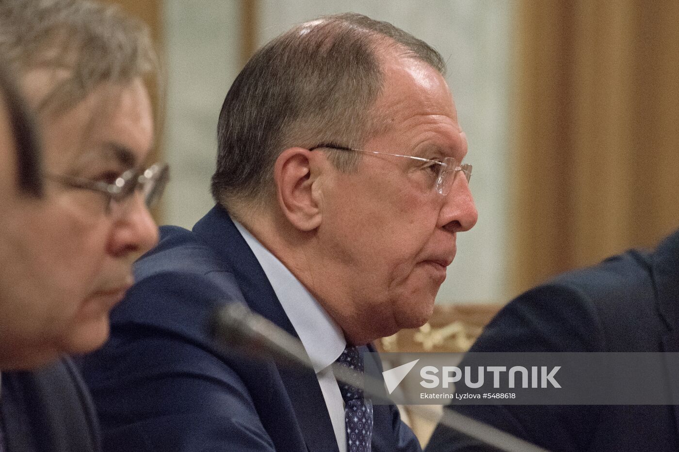 Russian Foreign Minister Sergei Lavrov meets with his counterpart from Hashemite Kingdom of Jordan Ayman Safadi