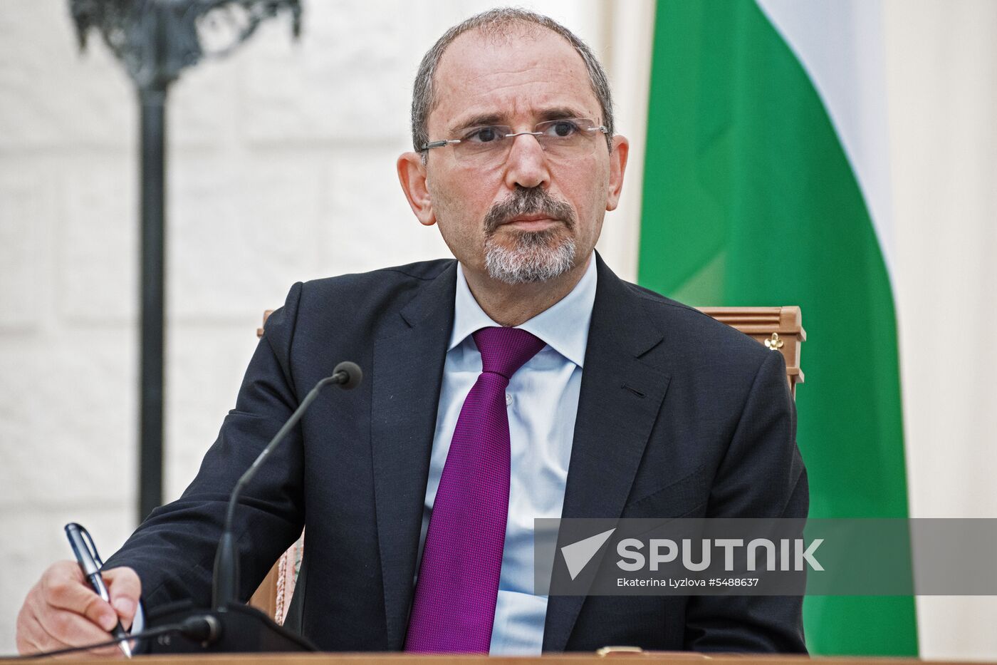 Russian Foreign Minister Sergei Lavrov meets with his counterpart from Hashemite Kingdom of Jordan Ayman Safadi