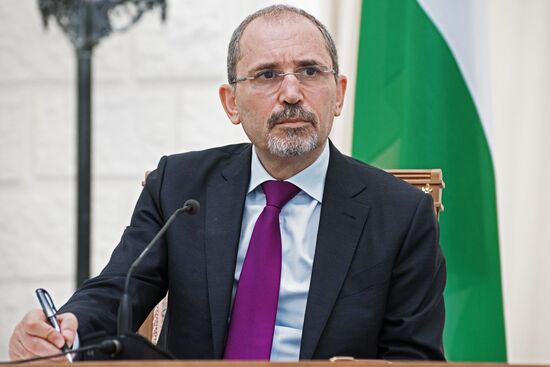 Russian Foreign Minister Sergei Lavrov meets with his counterpart from Hashemite Kingdom of Jordan Ayman Safadi