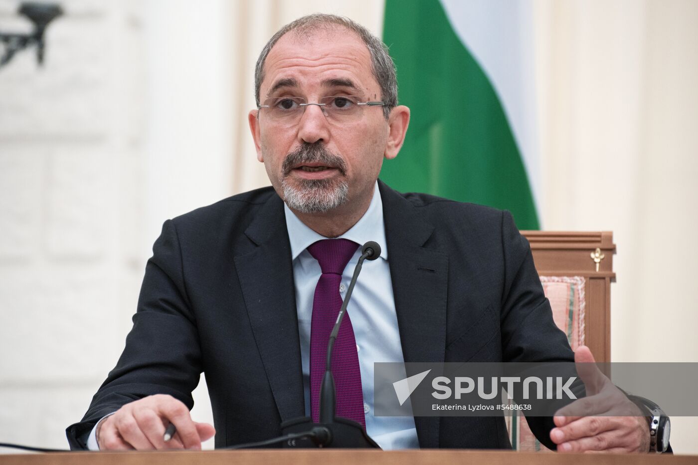 Russian Foreign Minister Sergei Lavrov meets with his counterpart from Hashemite Kingdom of Jordan Ayman Safadi
