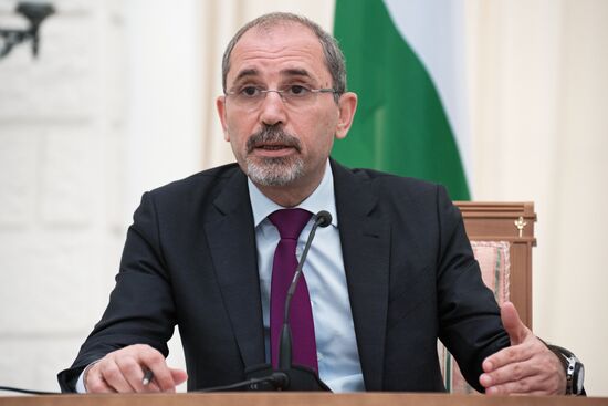 Russian Foreign Minister Sergei Lavrov meets with his counterpart from Hashemite Kingdom of Jordan Ayman Safadi