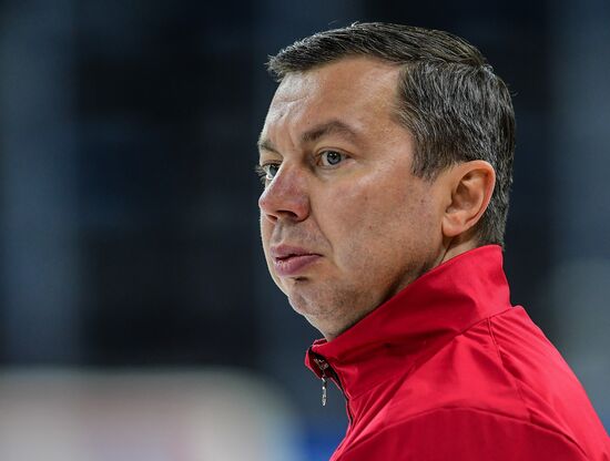 Ice hockey. 2018 IIHF World Championship. Russian national team's training session