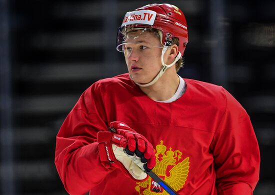 Ice hockey. 2018 IIHF World Championship. Russian national team's training session