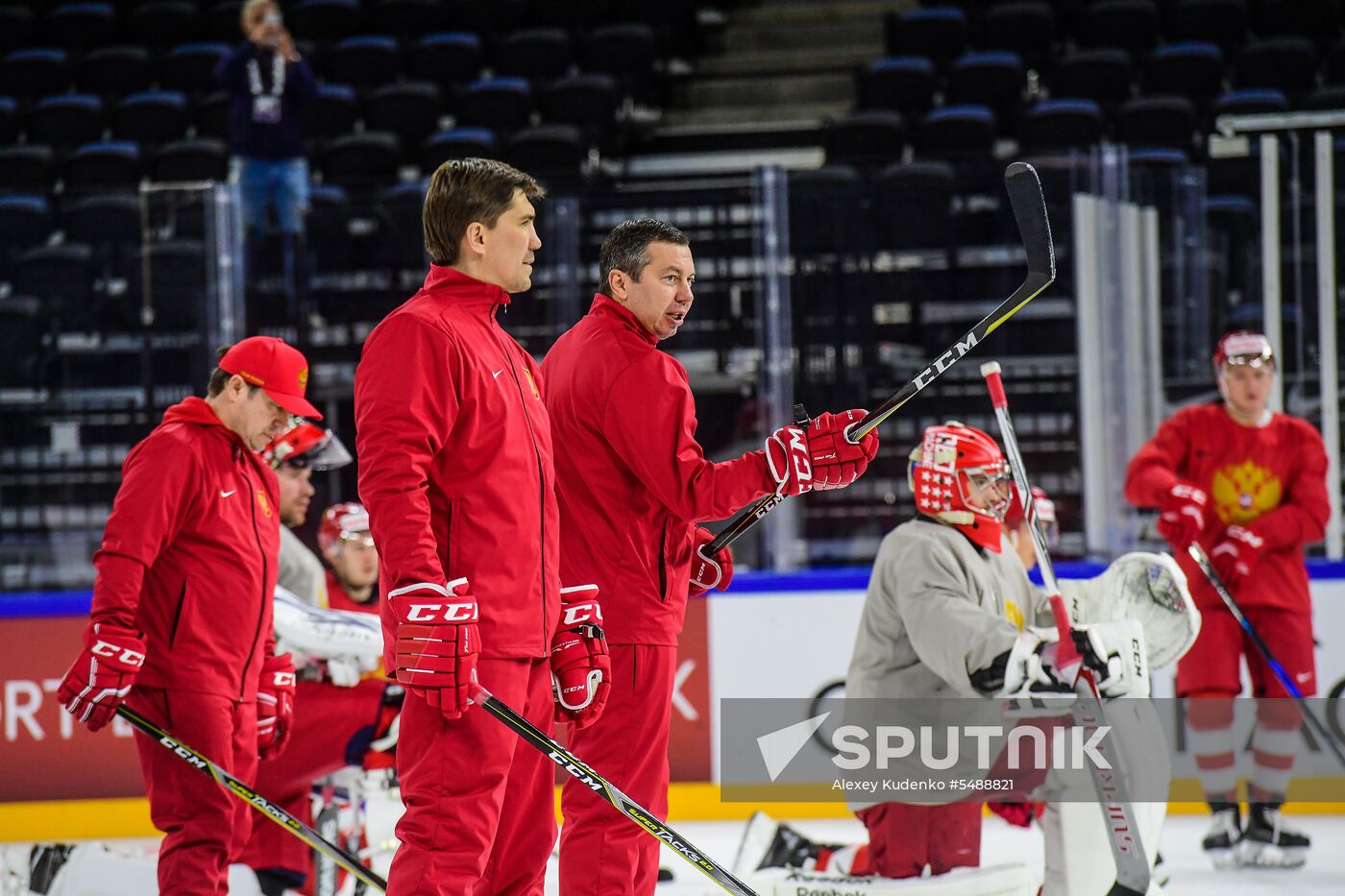 Ice hockey. 2018 IIHF World Championship. Russian national team's training session