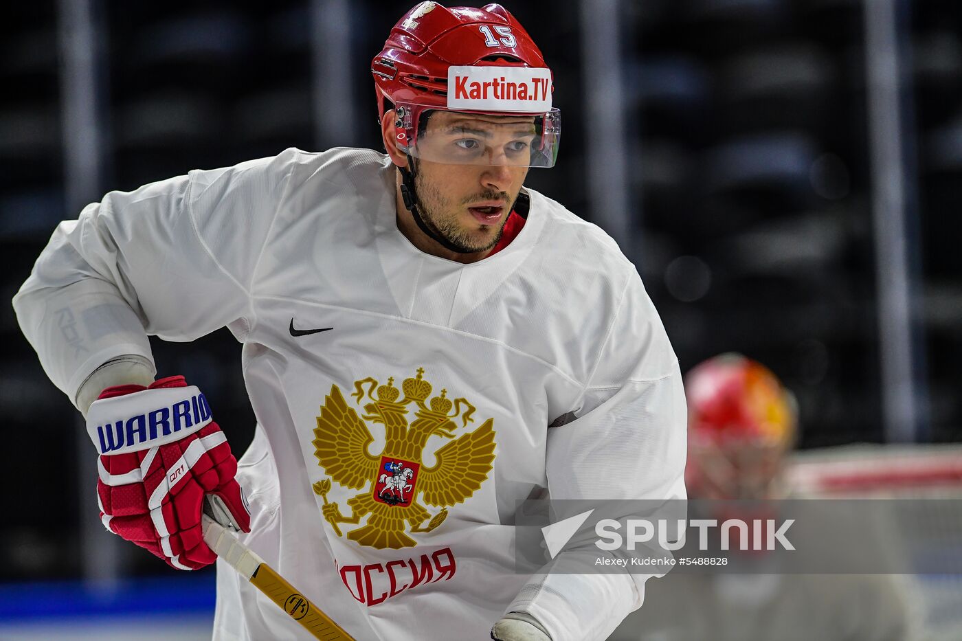 Ice hockey. 2018 IIHF World Championship. Russian national team's training session