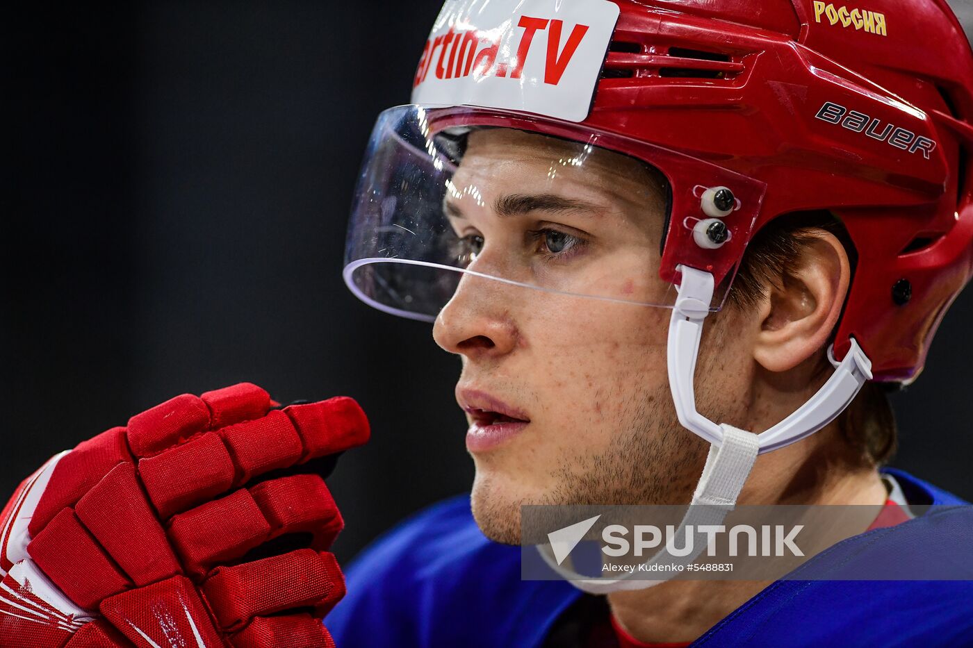 Ice hockey. 2018 IIHF World Championship. Russian national team's training session