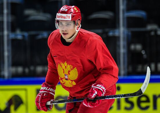 Ice hockey. 2018 IIHF World Championship. Russian national team's training session