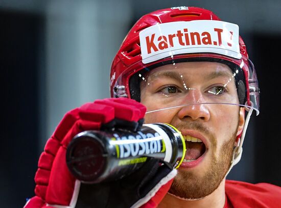 Ice hockey. 2018 IIHF World Championship. Russian national team's training session