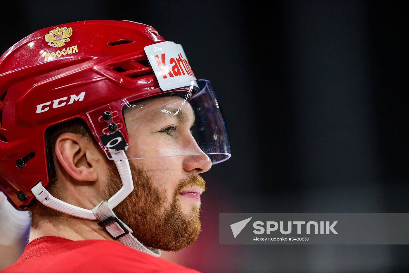 Ice hockey. 2018 IIHF World Championship. Russian national team's training session