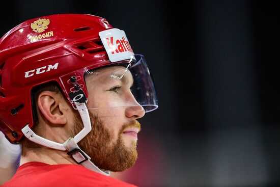 Ice hockey. 2018 IIHF World Championship. Russian national team's training session