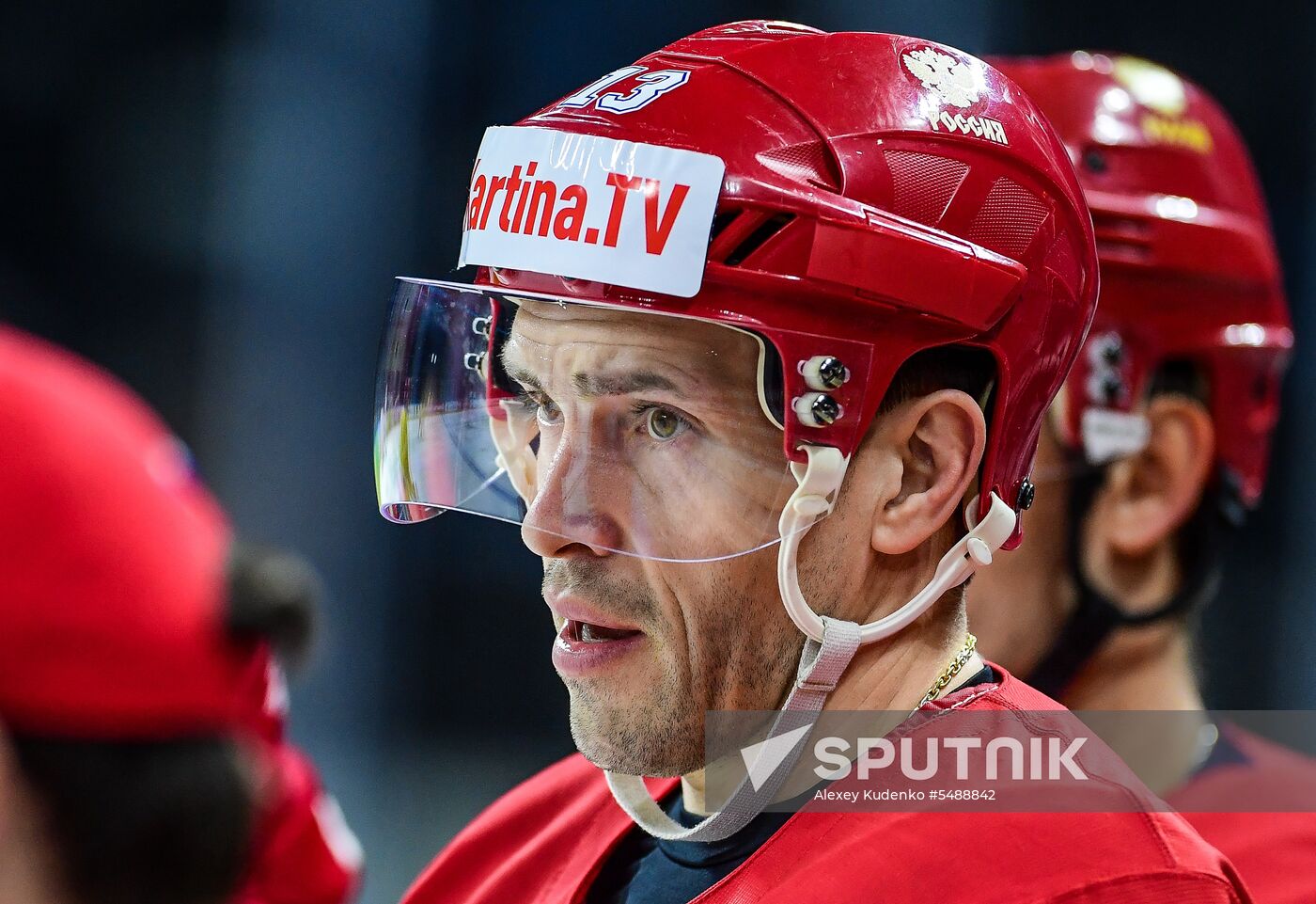 Ice hockey. 2018 IIHF World Championship. Russian national team's training session