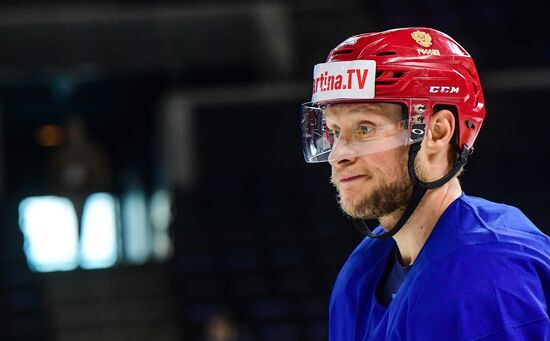 Ice hockey. 2018 IIHF World Championship. Russian national team's training session