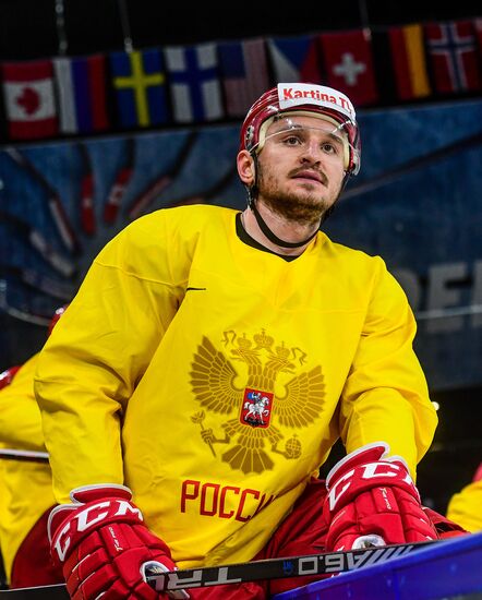 Ice hockey. 2018 IIHF World Championship. Russian national team's training session