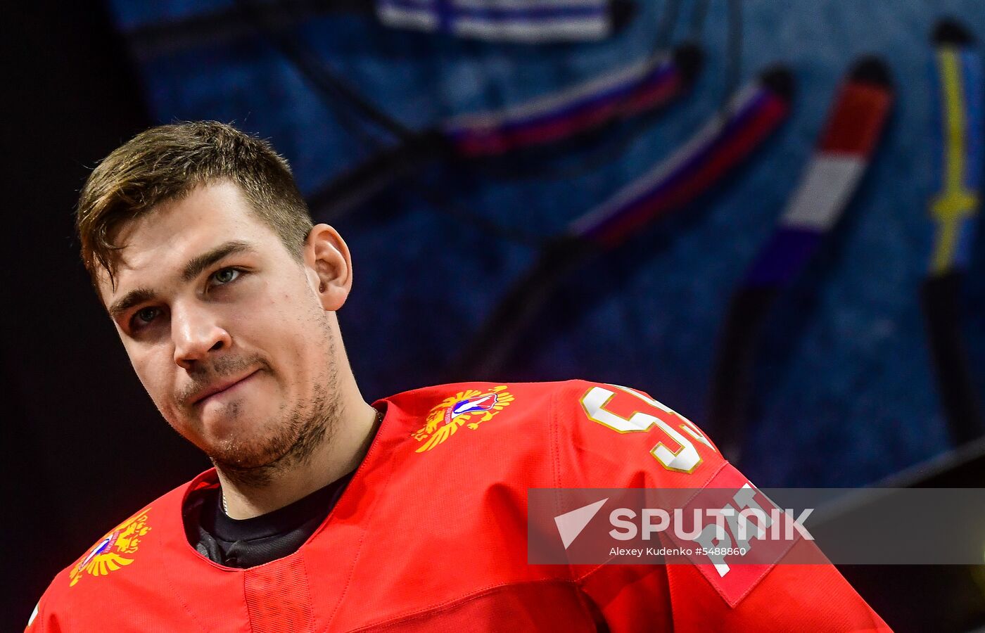Ice hockey. 2018 IIHF World Championship. Russian national team's training session