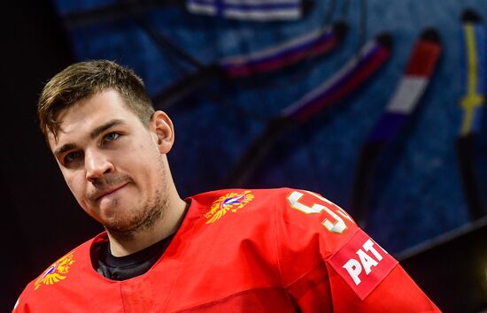 Ice hockey. 2018 IIHF World Championship. Russian national team's training session