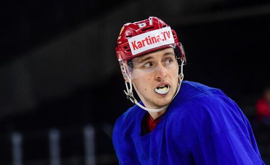 Ice hockey. 2018 IIHF World Championship. Russian national team's training session