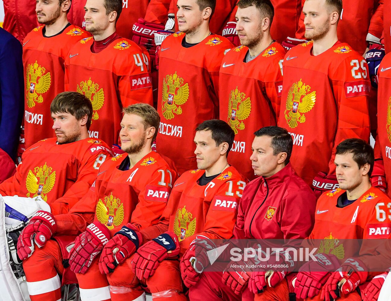 Ice hockey. 2018 IIHF World Championship. Russian national team's training session