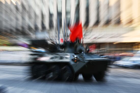 Night rehearsal of Victory Parade on Red Square