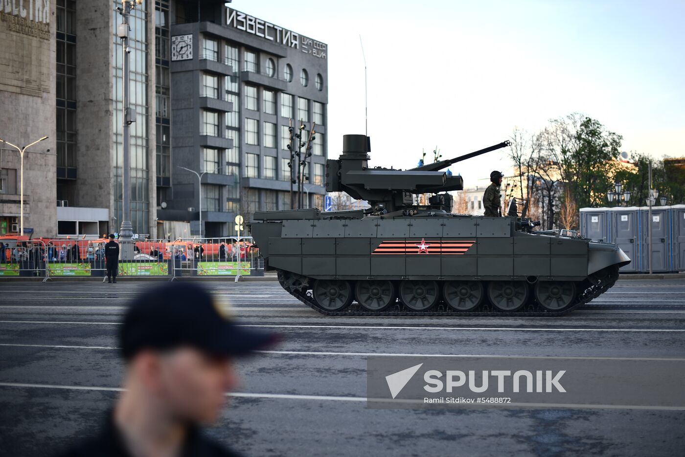 Night rehearsal of Victory Parade on Red Square