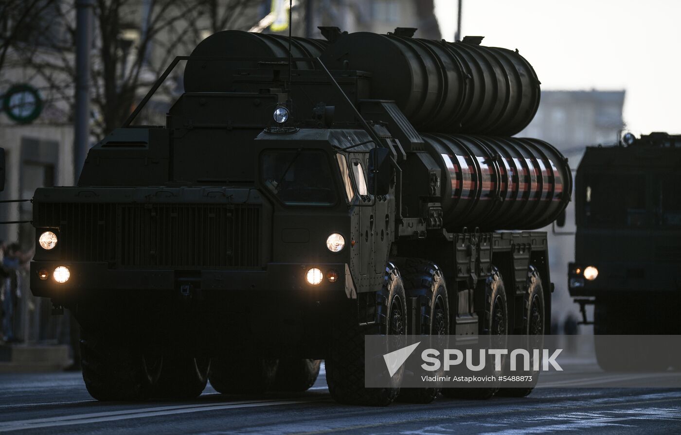 Night rehearsal of Victory Parade on Red Square