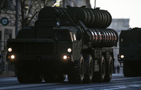 Night rehearsal of Victory Parade on Red Square