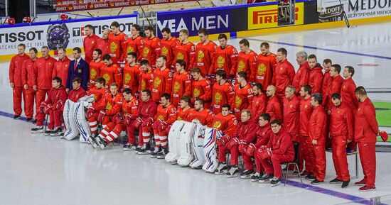 Ice hockey. 2018 IIHF World Championship. Russian national team's training session