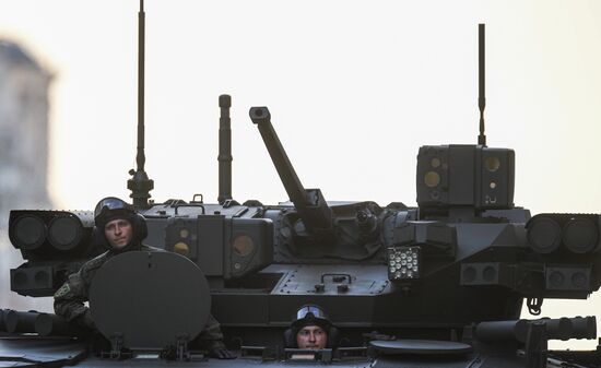 Night rehearsal of Victory Parade on Red Square