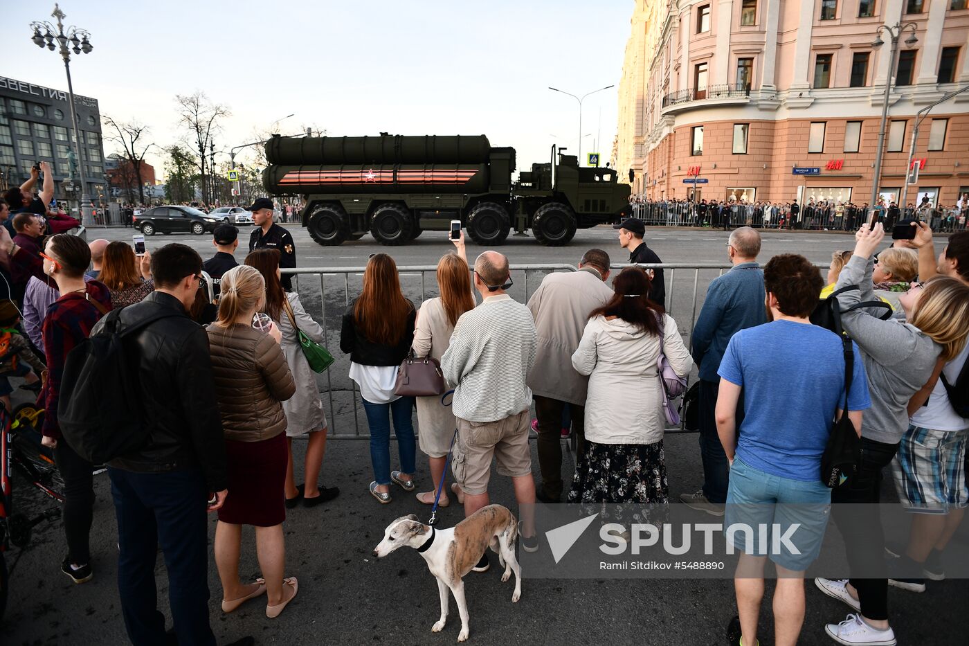 Night rehearsal of Victory Parade on Red Square