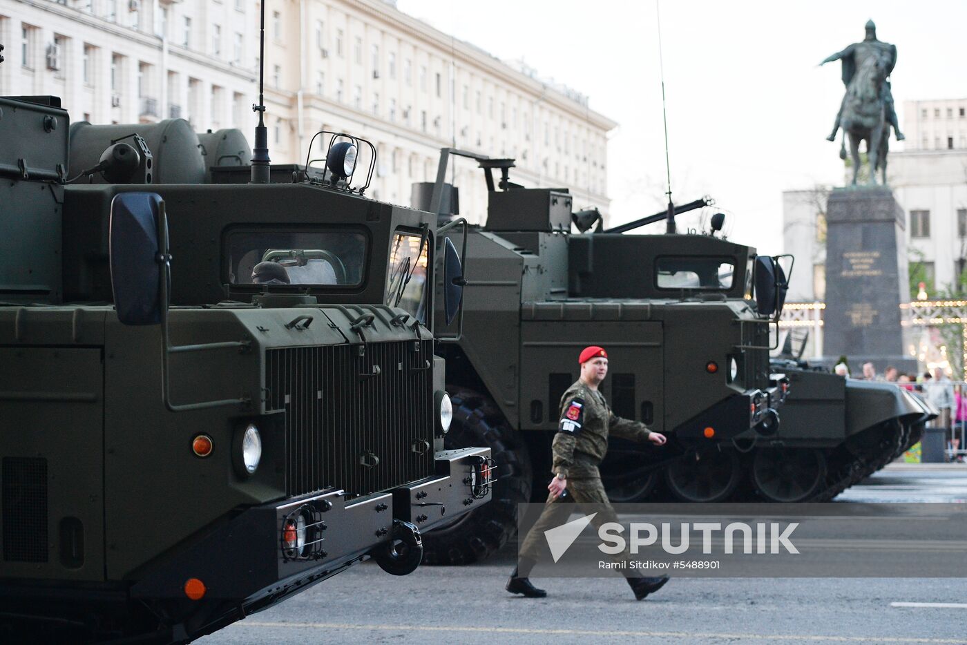 Night rehearsal of Victory Parade on Red Square