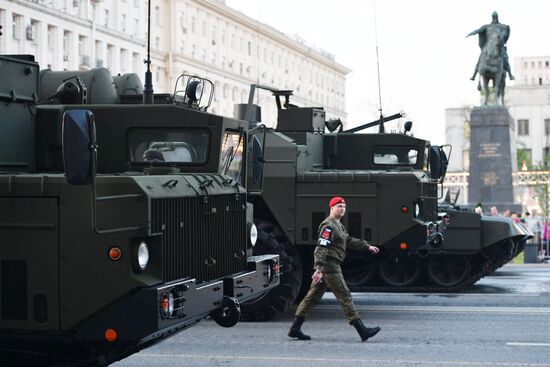 Night rehearsal of Victory Parade on Red Square