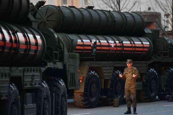 Night rehearsal of Victory Parade on Red Square