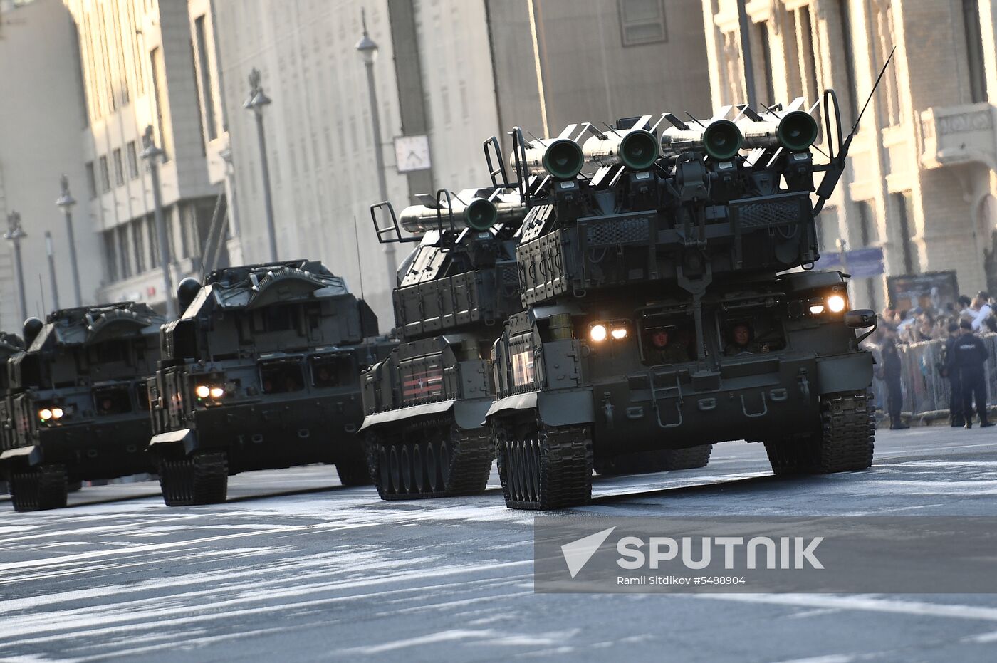 Night rehearsal of Victory Parade on Red Square