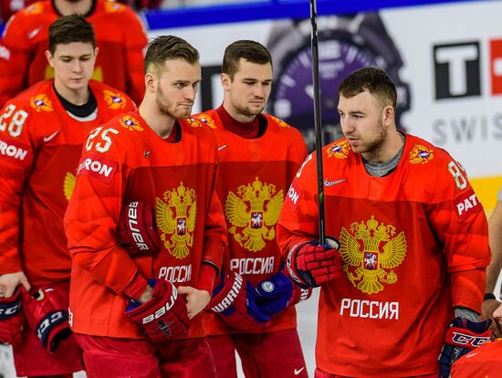 Ice hockey. 2018 IIHF World Championship. Russian national team's training session