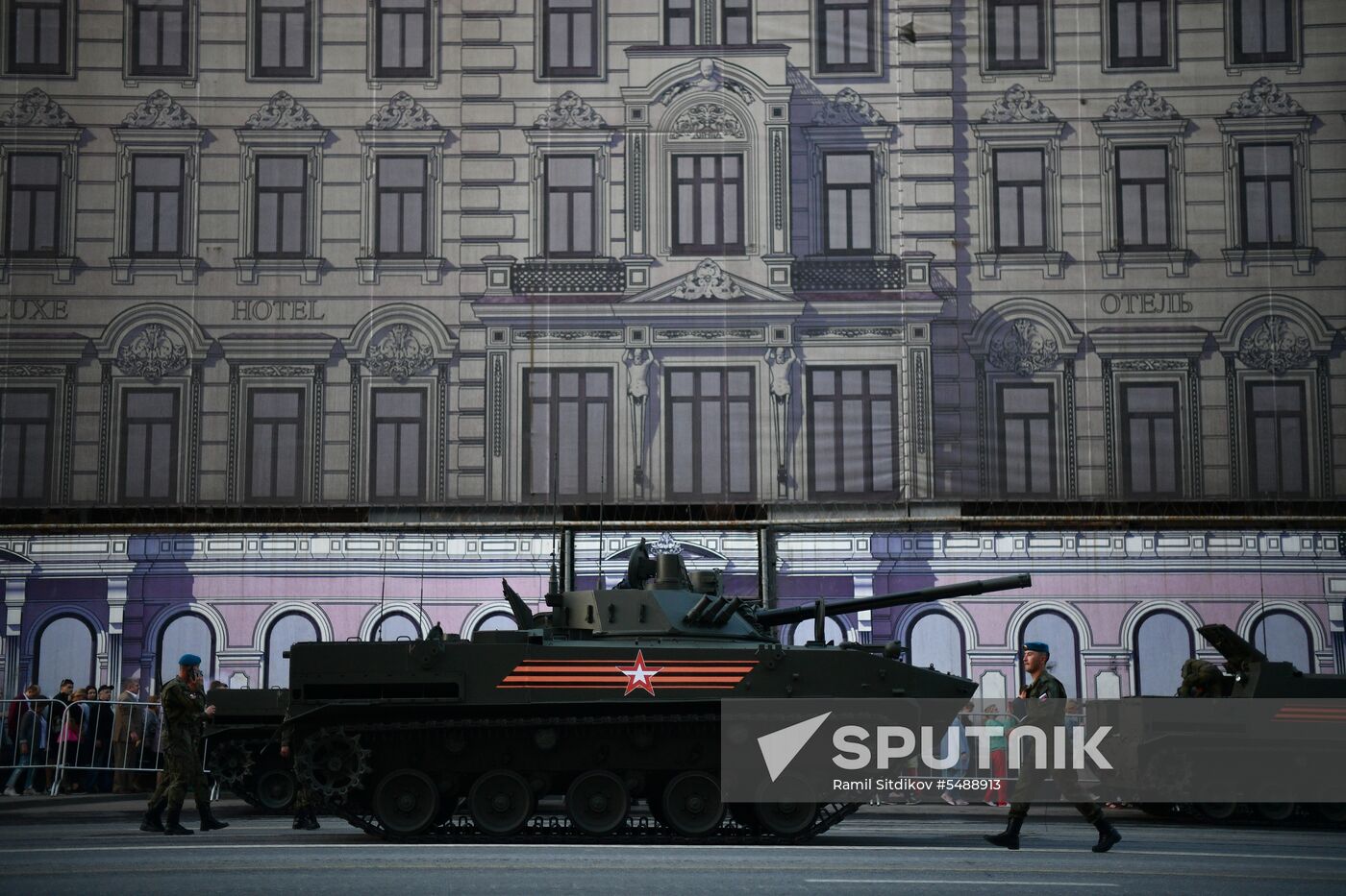 Night rehearsal of Victory Parade on Red Square