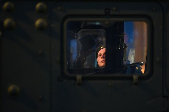 Night rehearsal of Victory Parade on Red Square