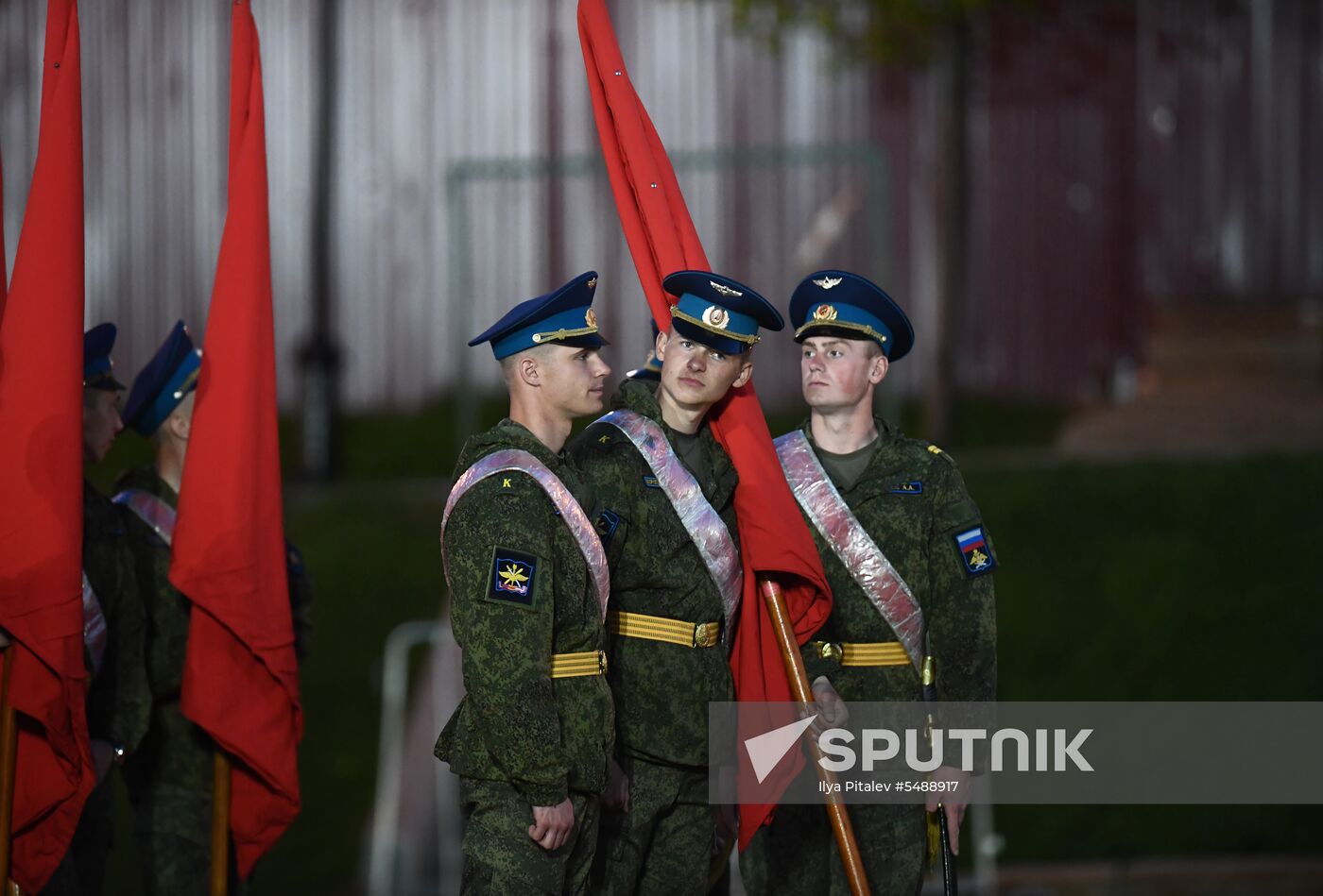 Night rehearsal of Victory Parade on Red Square