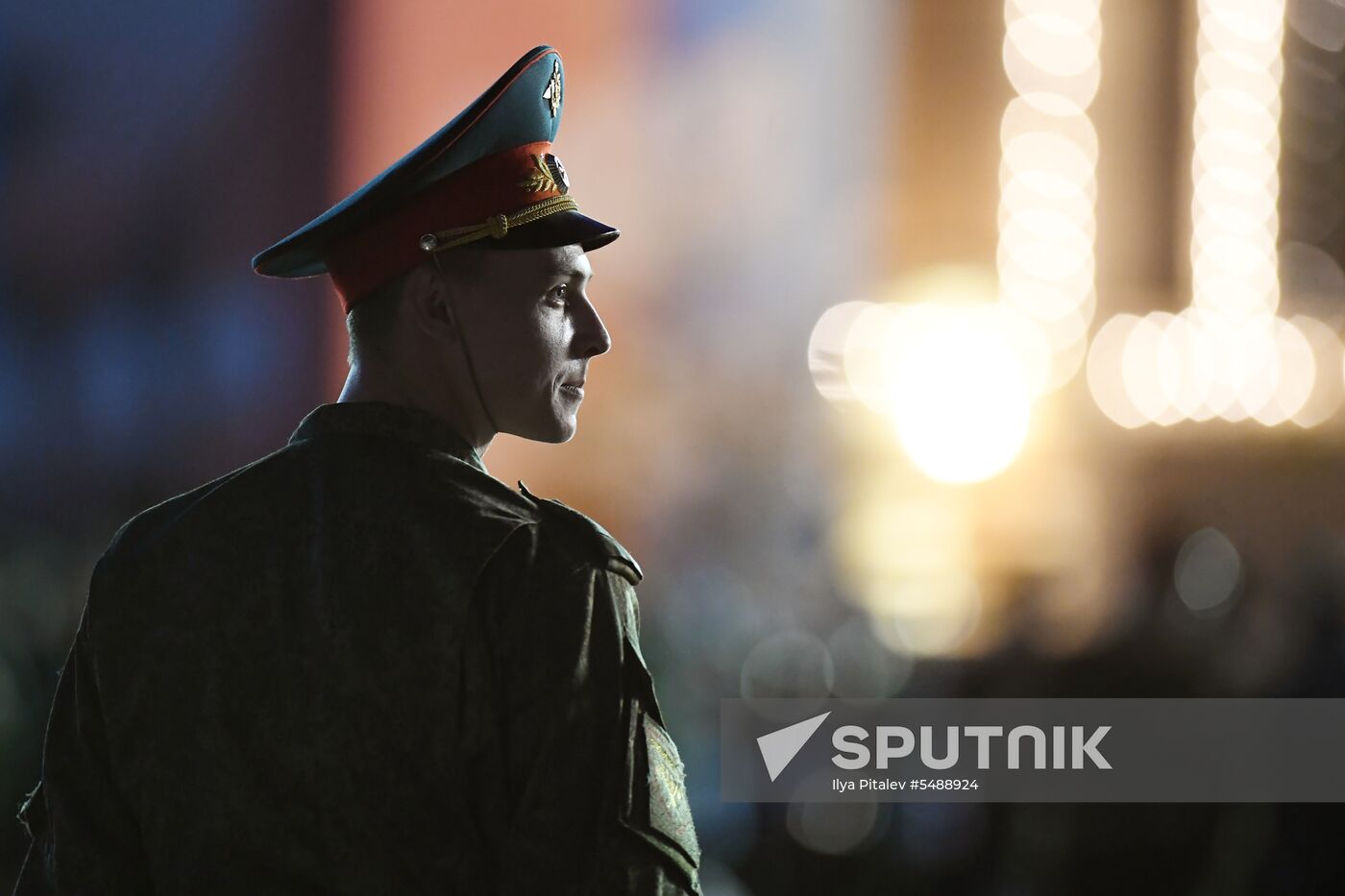 Night rehearsal of Victory Parade on Red Square