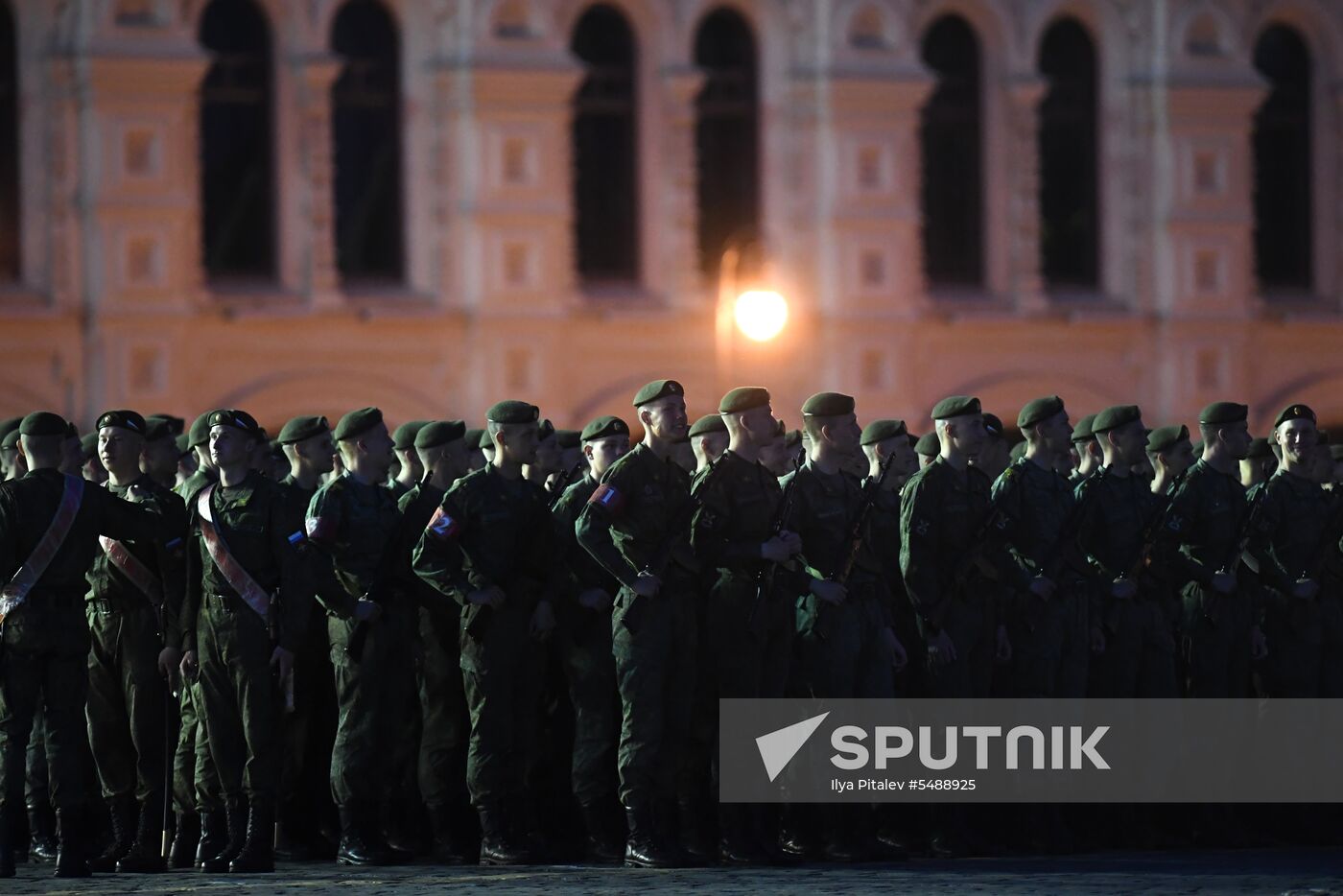 Night rehearsal of Victory Parade on Red Square