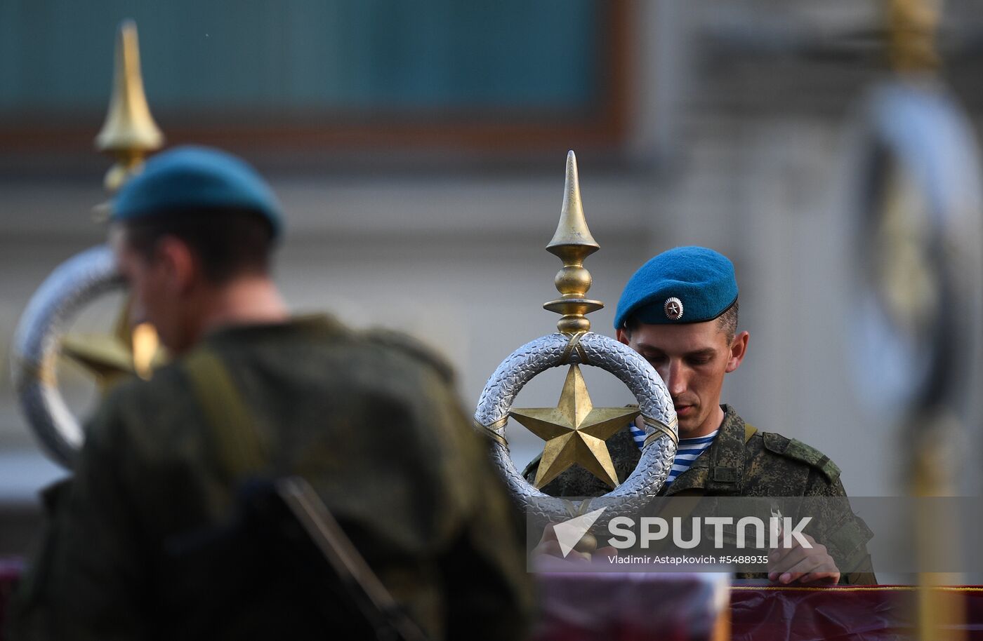 Night rehearsal of Victory Parade on Red Square