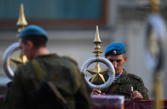 Night rehearsal of Victory Parade on Red Square