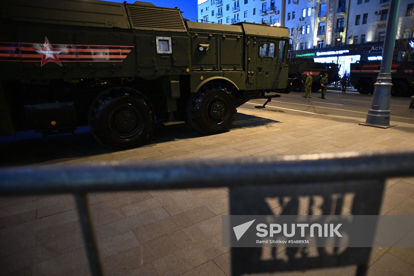 Night rehearsal of Victory Parade on Red Square